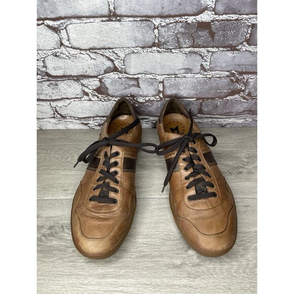 Mephisto Chestnut Brown Leather Steve Urban Sneaker Shoes Men’s Sz 10.5M US/44EU - Picture 13 of 16